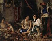 Women of Algiers in the room Eugene Delacroix